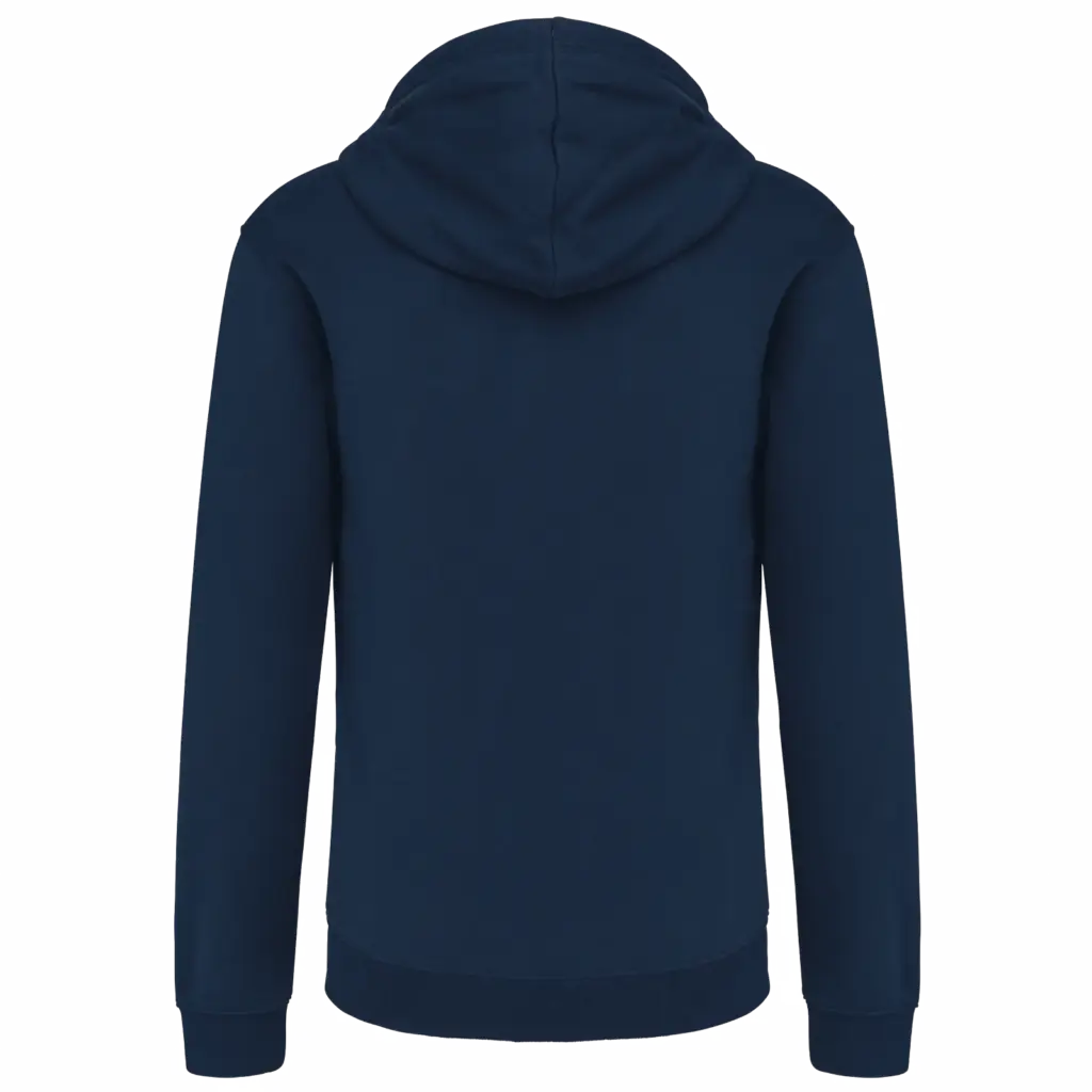PS_K466-B_NAVY-FINEGREY - Hidalgo-werbeartikel Herensweater met rits en capuchon in contrasterende kleur, navy / fine grey — productfoto 33