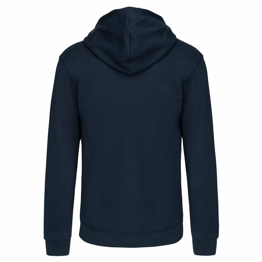 PS_K466-B_NAVY-RED - Hidalgo-werbeartikel Herensweater met rits en capuchon in contrasterende kleur, navy / red — productfoto 36