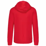 PS_K466-B_RED-WHITE - Hidalgo-werbeartikel Herensweater met rits en capuchon in contrasterende kleur, red / white — productfoto 42