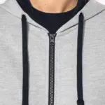 Damessweater met rits en capuchon in contrasterende kleur — productfoto 2