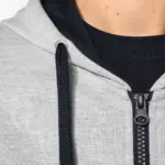 Damessweater met rits en capuchon in contrasterende kleur — productfoto 3