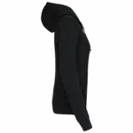 PS_K467-S_BLACK-FINEGREY - Hidalgo-werbeartikel Damessweater met rits en capuchon in contrasterende kleur, black / fine grey — productfoto 5