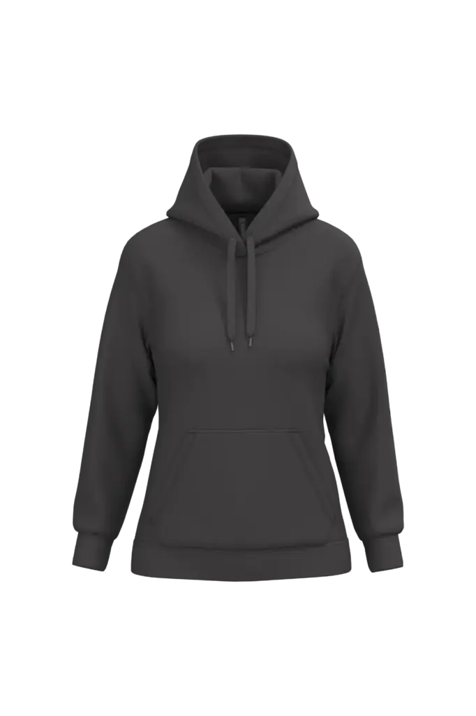 Eco damessweater met capuchon, dark grey — productfoto 21