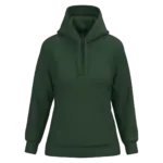 Eco damessweater met capuchon, forest green — productfoto 23