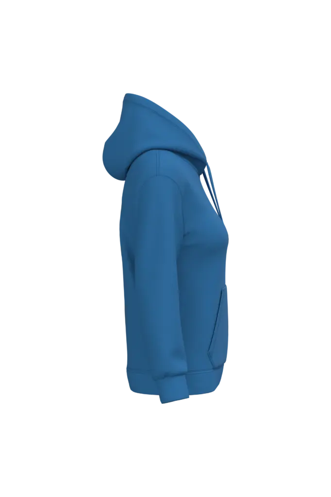 Eco damessweater met capuchon, light royal blue — productfoto 25