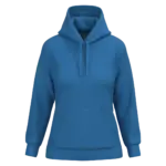 Eco damessweater met capuchon, light royal blue — productfoto 26
