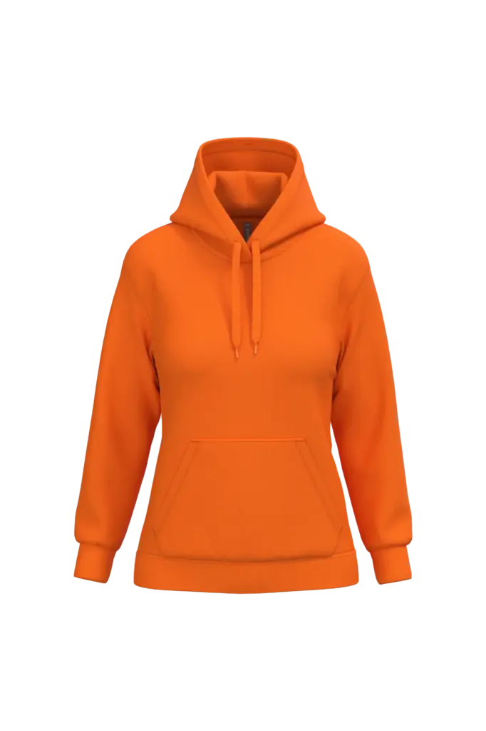 Eco damessweater met capuchon, orange — productfoto 30