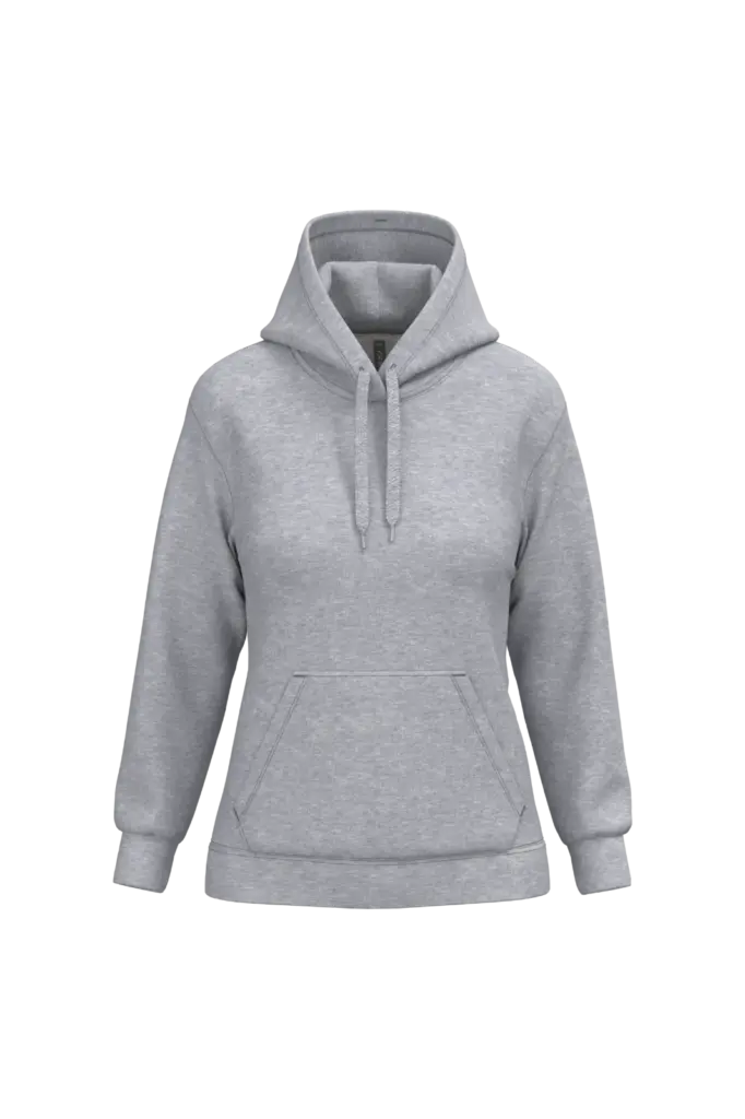Eco damessweater met capuchon, oxford grey — productfoto 31
