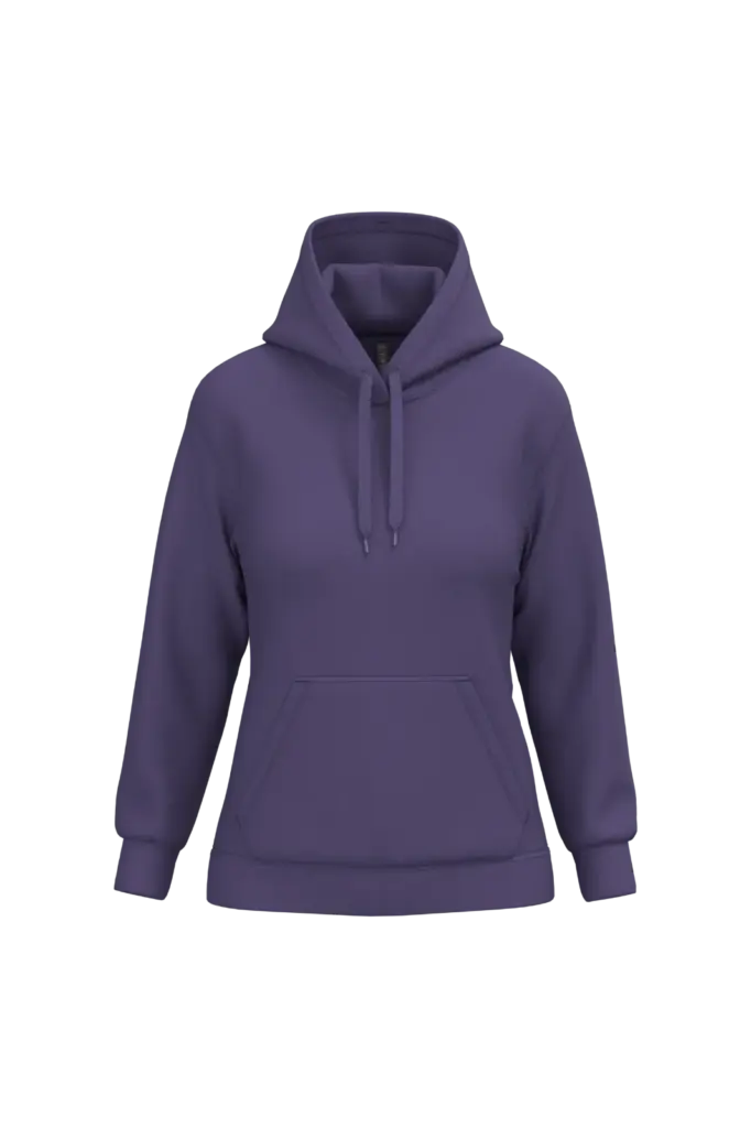 Eco damessweater met capuchon, purple — productfoto 32