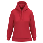 Eco damessweater met capuchon, red — productfoto 33
