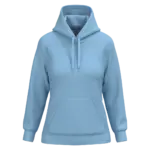 Eco damessweater met capuchon, sky blue — productfoto 35