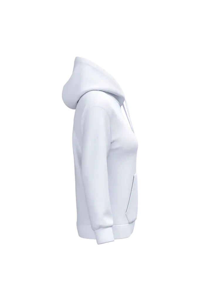 Eco damessweater met capuchon, white — productfoto 36