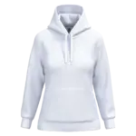 Eco damessweater met capuchon, white — productfoto 37