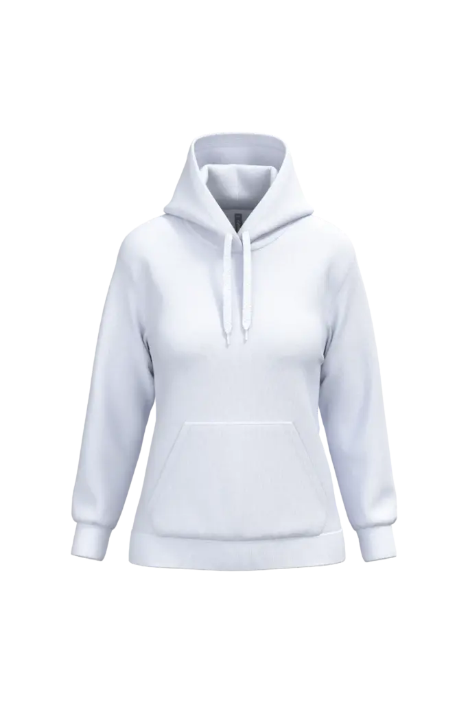 Eco damessweater met capuchon, white — productfoto 37