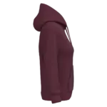 Eco damessweater met capuchon, wine — productfoto 37