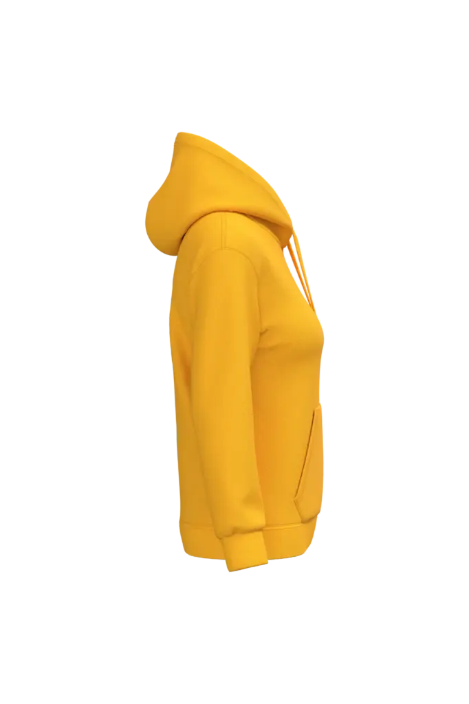Eco damessweater met capuchon, yellow — productfoto 38