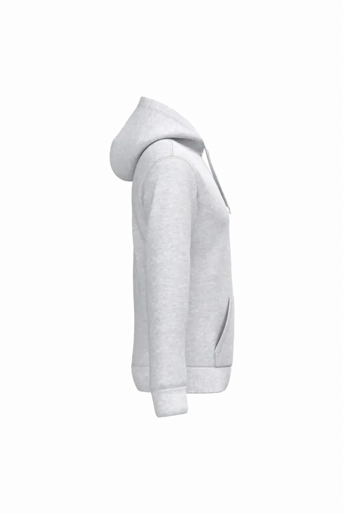 Herensweater met capuchon, ash heather — productfoto 3