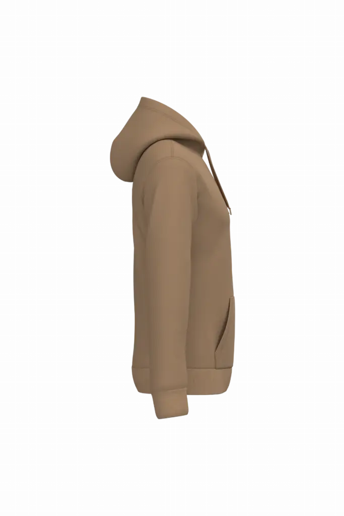 Herensweater met capuchon, camel — productfoto 5