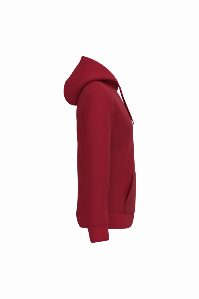 Herensweater met capuchon, cherry red — productfoto 8