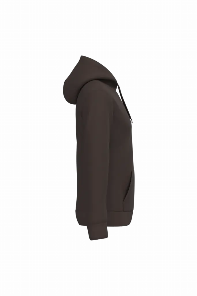 Herensweater met capuchon, chocolate — productfoto 9