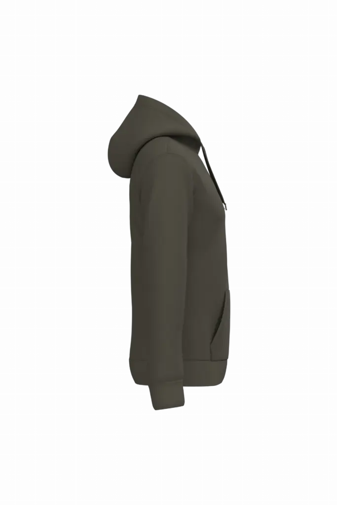 Herensweater met capuchon, dark khaki — productfoto 11