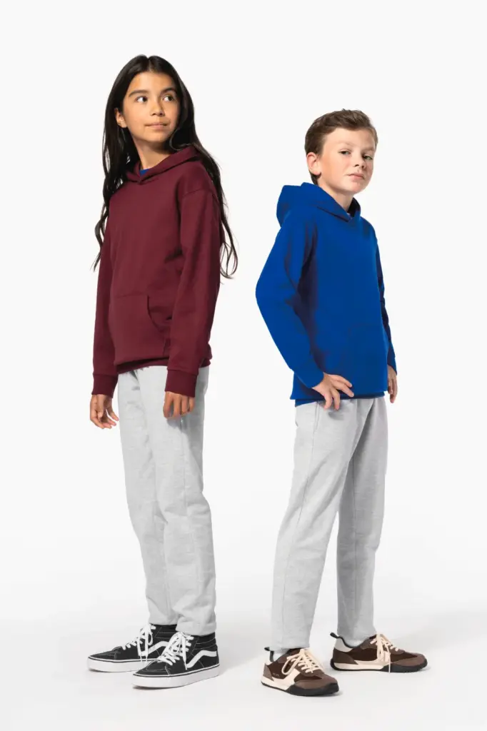 K477-7_2026 - Hidalgo-werbeartikel Kindersweater met capuchon — productfoto 2