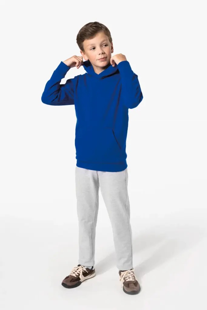 K477-10_2026 - Hidalgo-werbeartikel Kindersweater met capuchon — productfoto 5