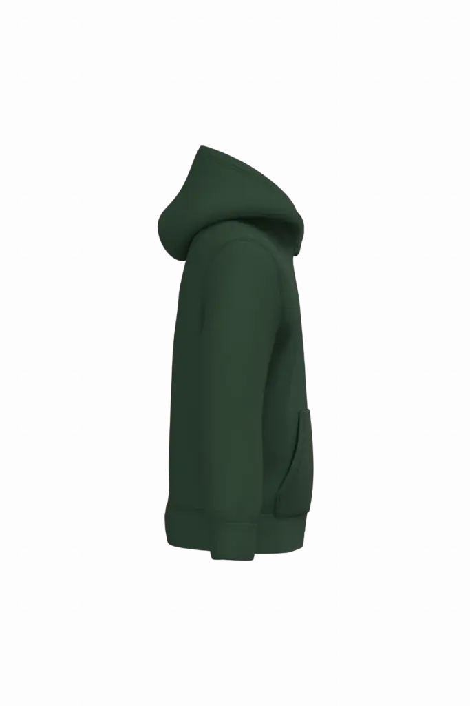 PS_K477-S_FORESTGREEN - Hidalgo-werbeartikel Kindersweater met capuchon, forest green — productfoto 15