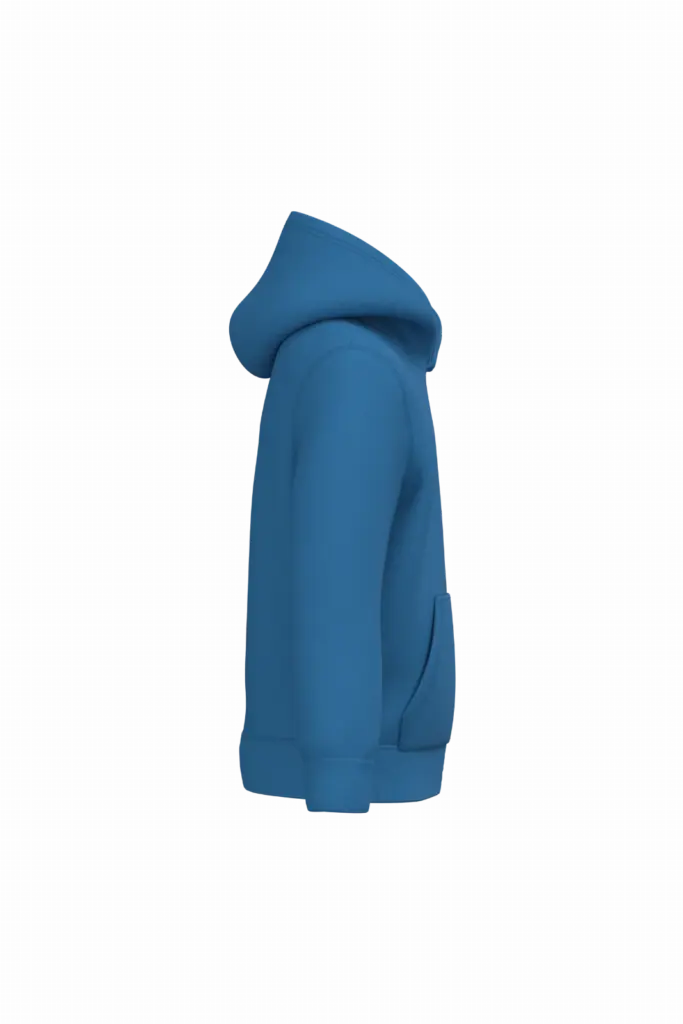 PS_K477-S_LIGHTROYALBLUE - Hidalgo-werbeartikel Kindersweater met capuchon, light royal blue — productfoto 17