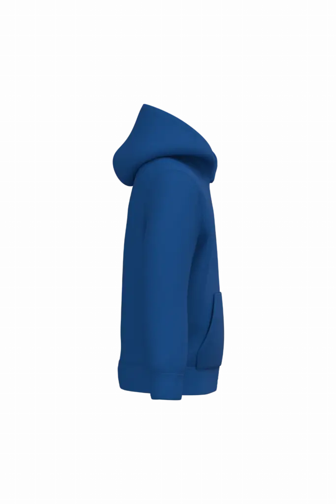 PS_K477-S_ROYALBLUE - Hidalgo-werbeartikel Kindersweater met capuchon, royal blue — productfoto 22