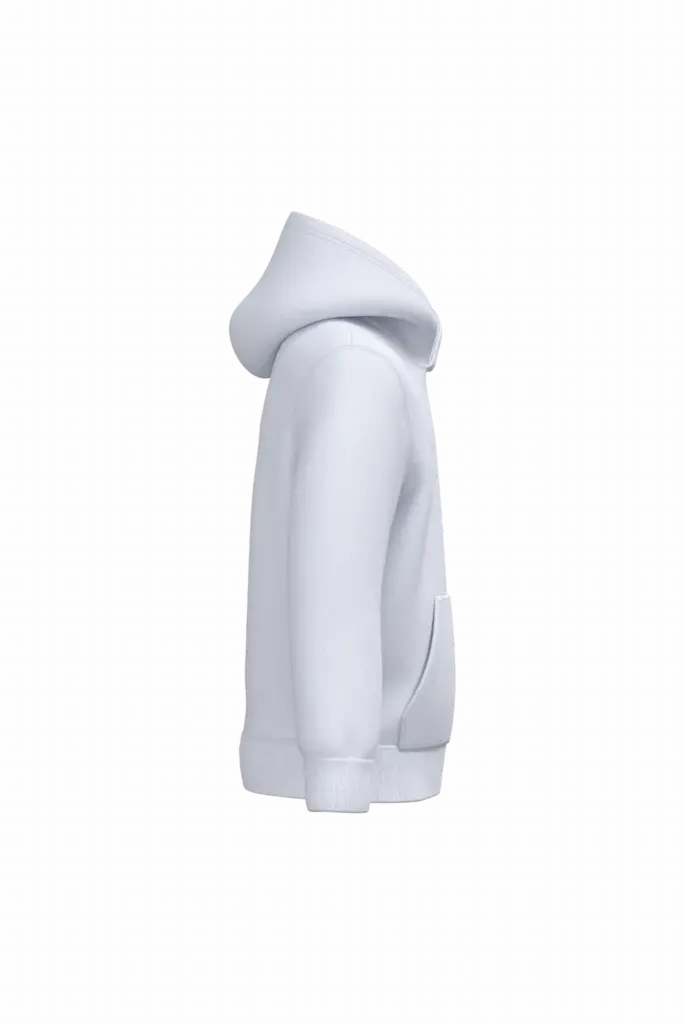 PS_K477-S_WHITE - Hidalgo-werbeartikel Kindersweater met capuchon, white — productfoto 23
