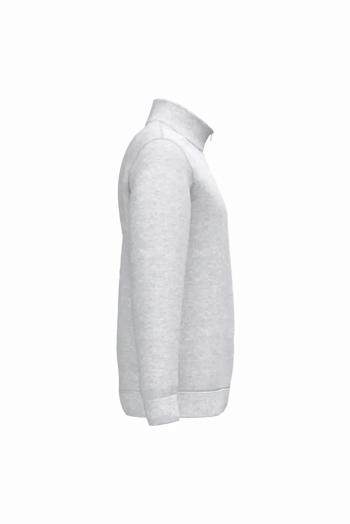 Sweater met ritskraag, ash heather — productfoto 5