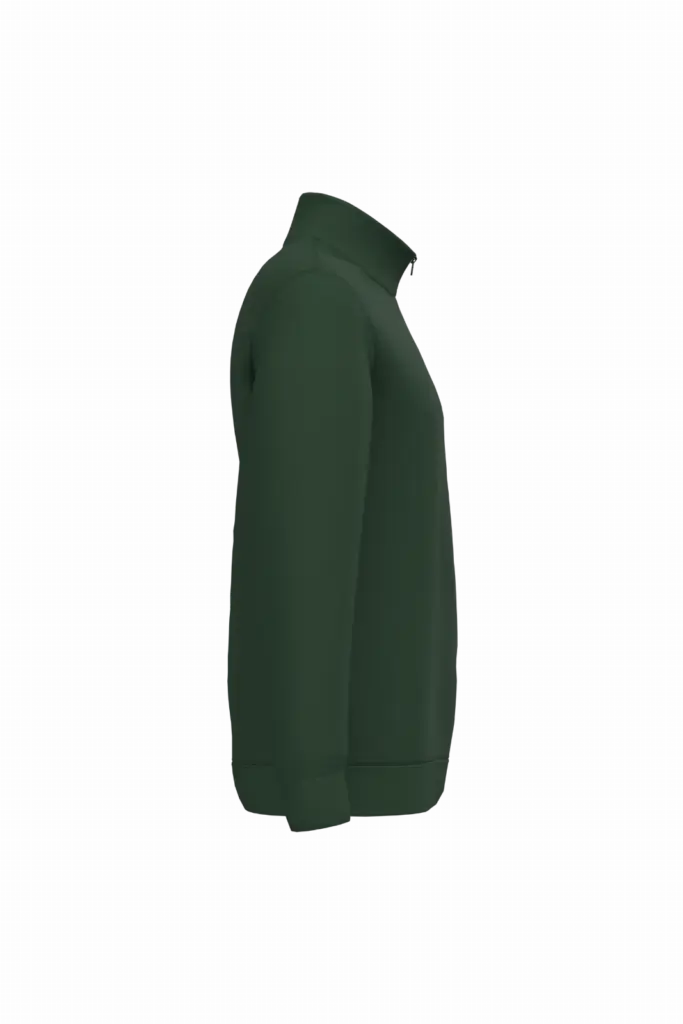Sweater met ritskraag, forest green — productfoto 9