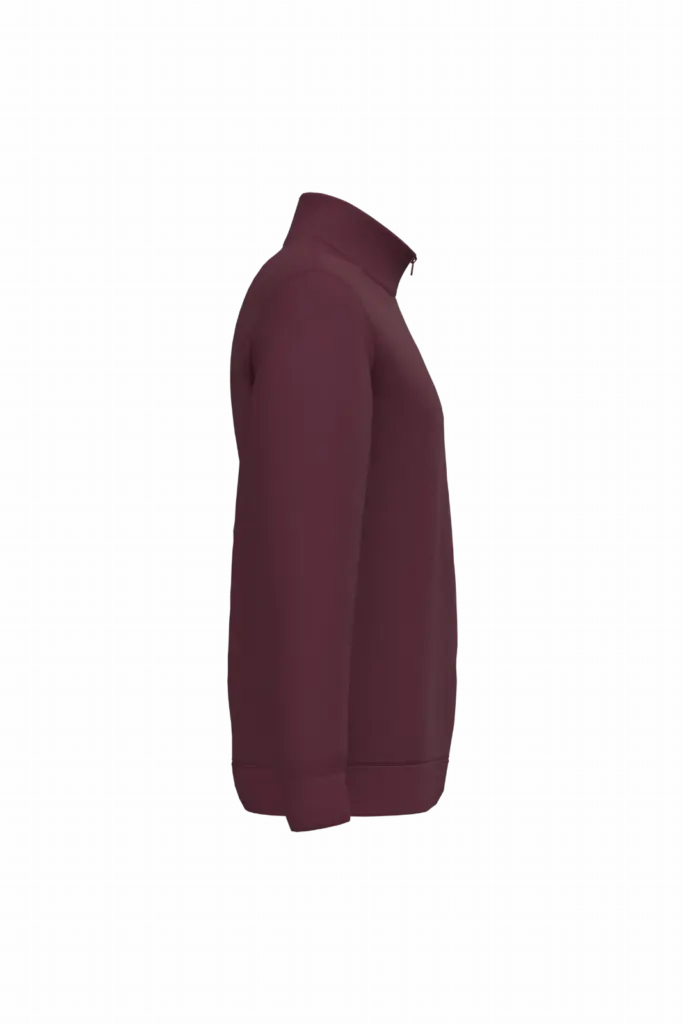Sweater met ritskraag, wine — productfoto 17