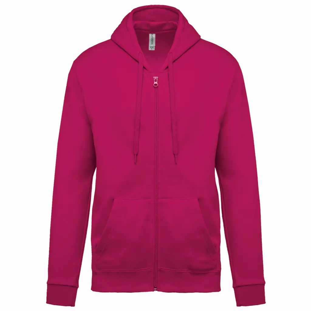 Kapuzensweatjacke K479 bedrucken Fleece Baumwolle XS-4XL — Produktfoto 12