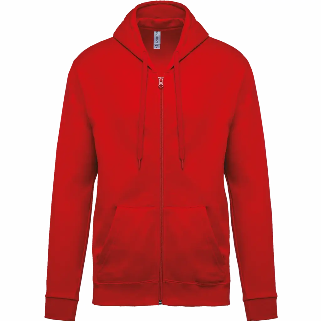 Kapuzensweatjacke K479 bedrucken Fleece Baumwolle XS-4XL — Produktfoto 21