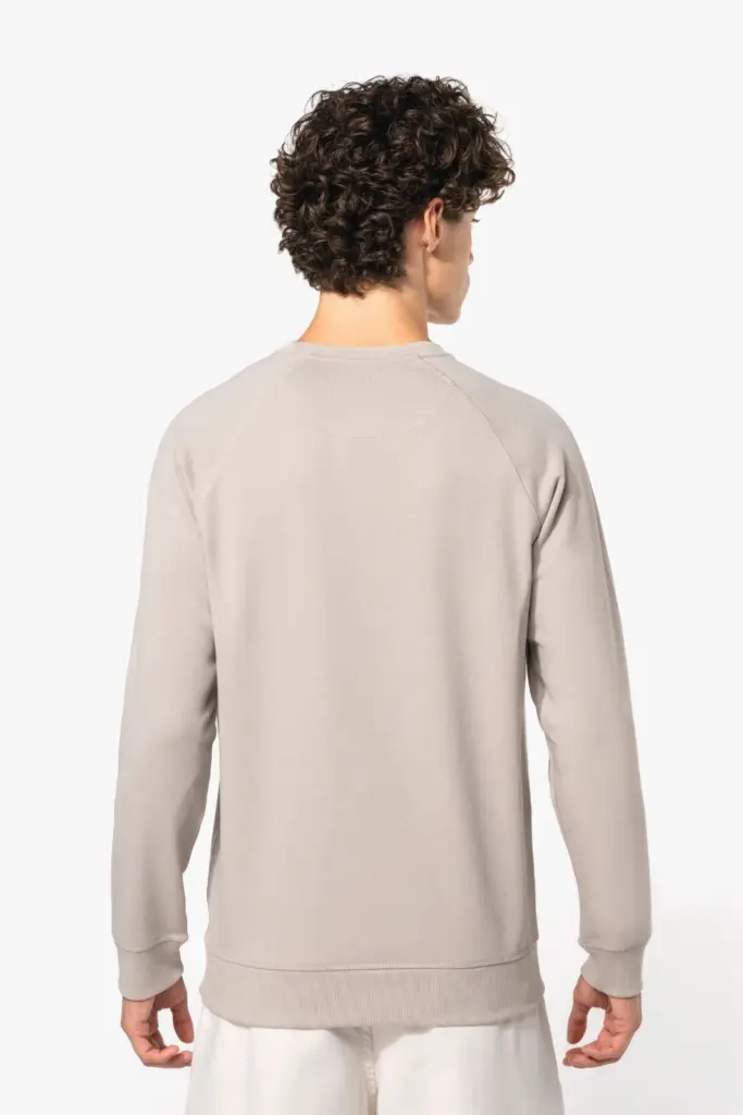 Herensweater BIO ronde hals raglanmouwen — productfoto 2