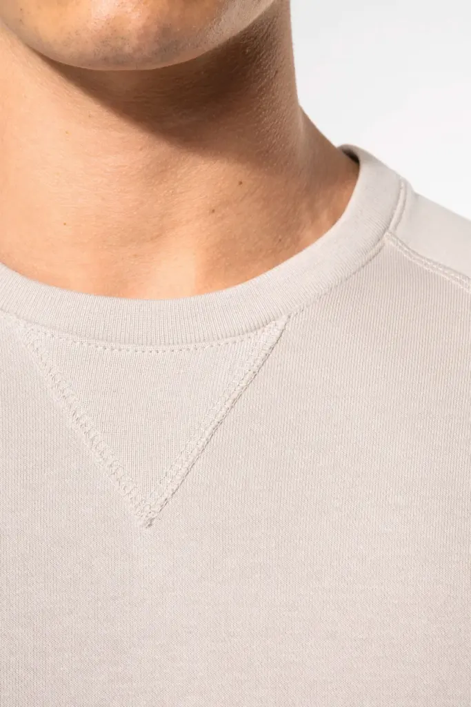 Herensweater BIO ronde hals raglanmouwen — productfoto 3