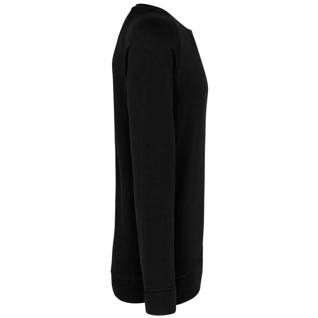 Herensweater BIO ronde hals raglanmouwen, black — productfoto 5