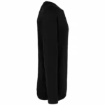 Herensweater BIO ronde hals raglanmouwen, black — productfoto 5