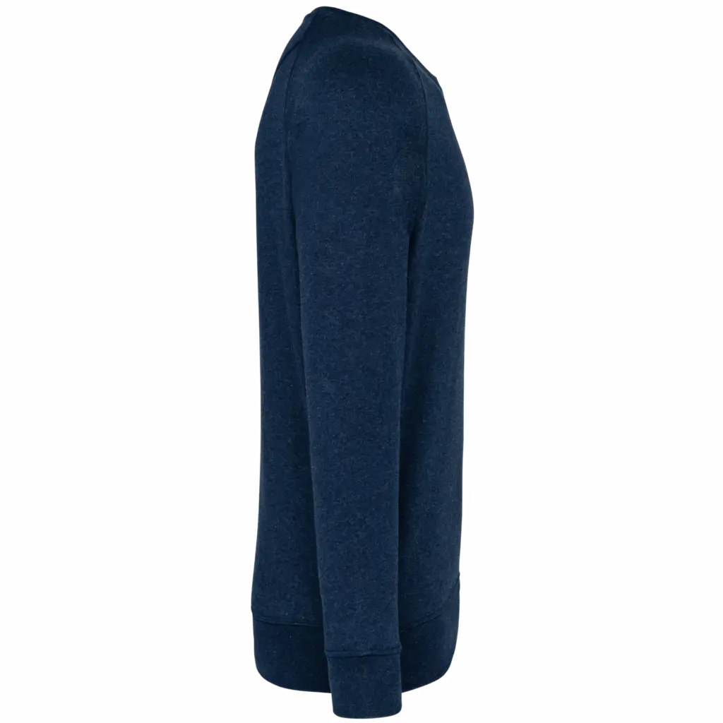 Herensweater BIO ronde hals raglanmouwen, french navy heather — productfoto 7