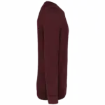 Herensweater BIO ronde hals raglanmouwen, wine heather — productfoto 17