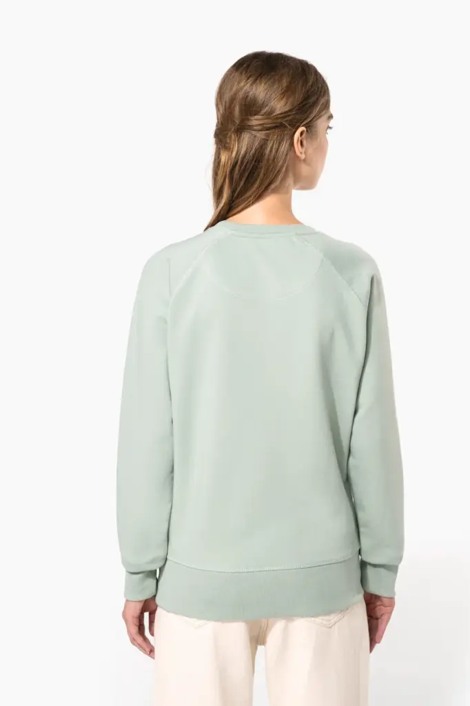 Damessweater BIO ronde hals raglanmouwen — productfoto 2