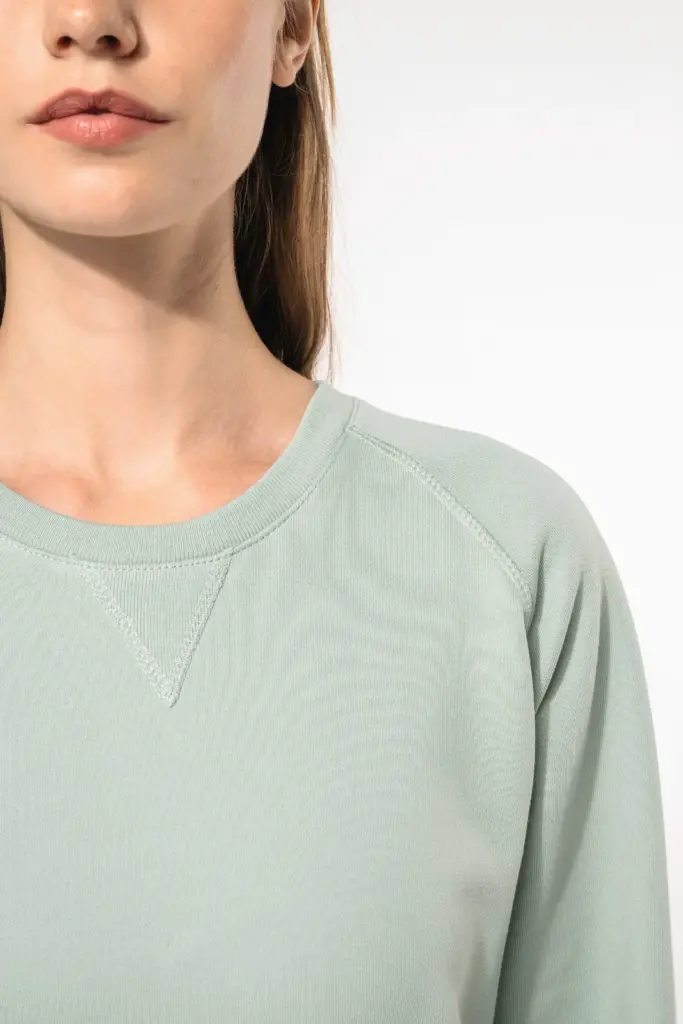 Damessweater BIO ronde hals raglanmouwen — productfoto 3
