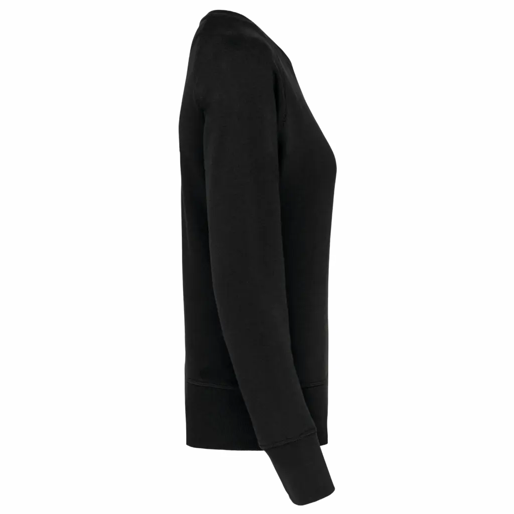 Damessweater BIO ronde hals raglanmouwen, black — productfoto 5
