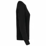 Damessweater BIO ronde hals raglanmouwen, black — productfoto 5