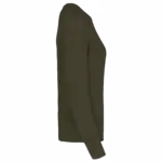 Damessweater BIO ronde hals raglanmouwen, mossy green — productfoto 10