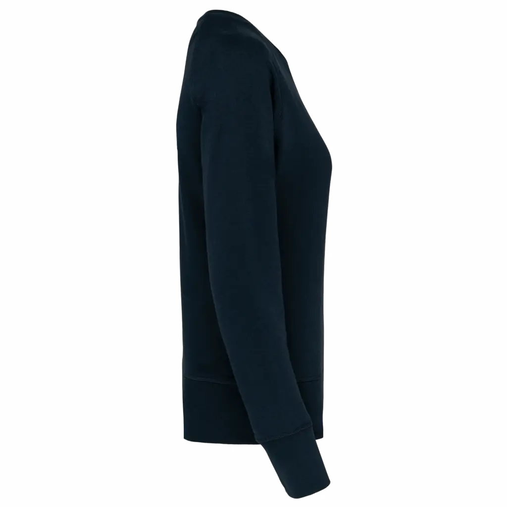 Damessweater BIO ronde hals raglanmouwen, navy — productfoto 11