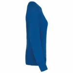 Damessweater BIO ronde hals raglanmouwen, ocean blue heather — productfoto 12