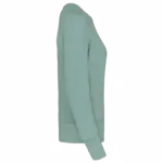 Damessweater BIO ronde hals raglanmouwen, sage — productfoto 14